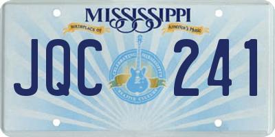 MS license plate JQC241