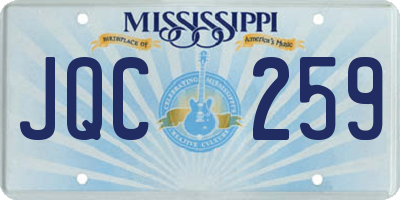 MS license plate JQC259