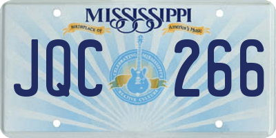 MS license plate JQC266