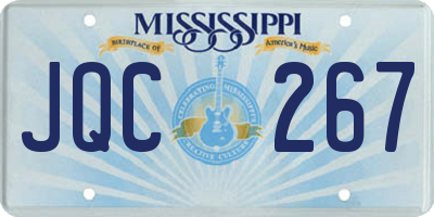 MS license plate JQC267