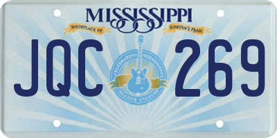 MS license plate JQC269
