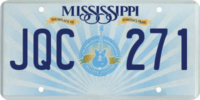 MS license plate JQC271