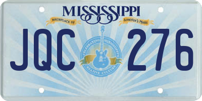 MS license plate JQC276