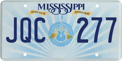 MS license plate JQC277