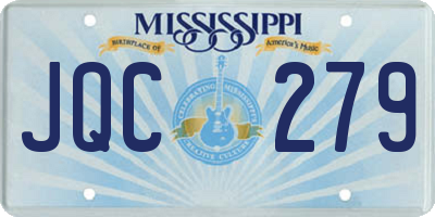 MS license plate JQC279