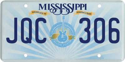 MS license plate JQC306