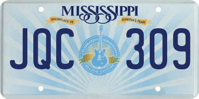 MS license plate JQC309
