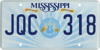 MS license plate JQC318