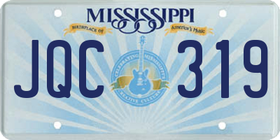 MS license plate JQC319