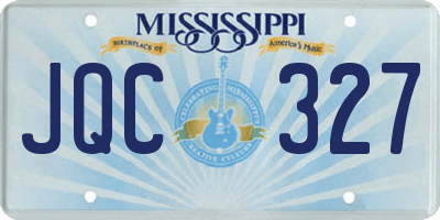 MS license plate JQC327