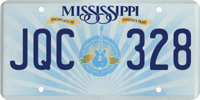 MS license plate JQC328