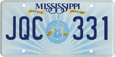 MS license plate JQC331