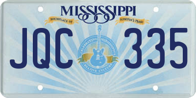 MS license plate JQC335