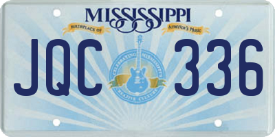 MS license plate JQC336