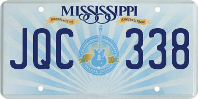 MS license plate JQC338