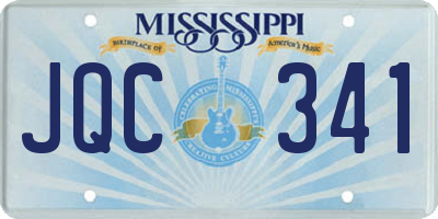 MS license plate JQC341