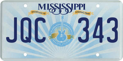 MS license plate JQC343