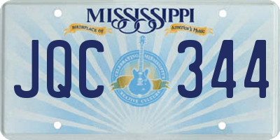 MS license plate JQC344