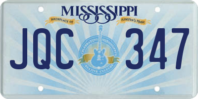 MS license plate JQC347