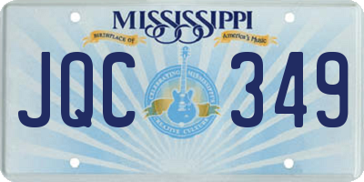 MS license plate JQC349