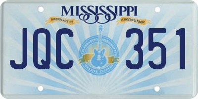 MS license plate JQC351