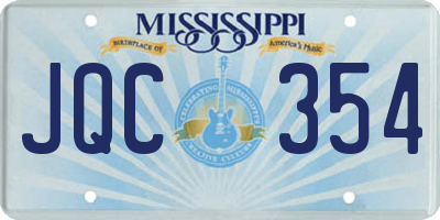 MS license plate JQC354
