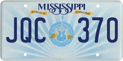 MS license plate JQC370