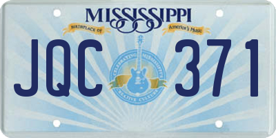 MS license plate JQC371