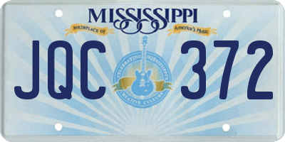 MS license plate JQC372