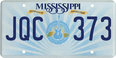 MS license plate JQC373