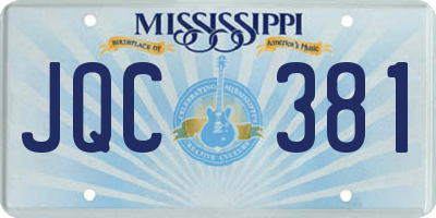 MS license plate JQC381