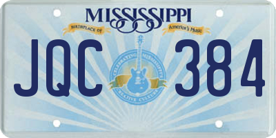 MS license plate JQC384