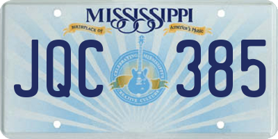 MS license plate JQC385