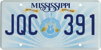 MS license plate JQC391