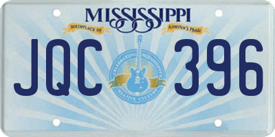 MS license plate JQC396