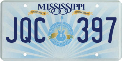 MS license plate JQC397