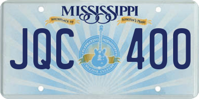 MS license plate JQC400