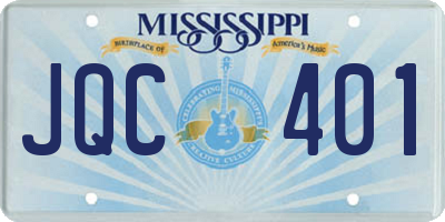 MS license plate JQC401
