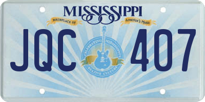 MS license plate JQC407