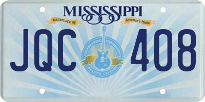 MS license plate JQC408