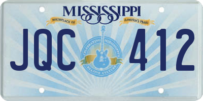 MS license plate JQC412