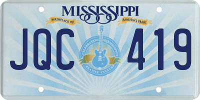 MS license plate JQC419