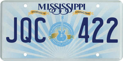 MS license plate JQC422