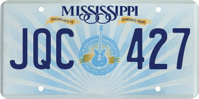 MS license plate JQC427