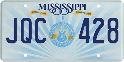 MS license plate JQC428