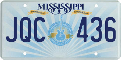 MS license plate JQC436
