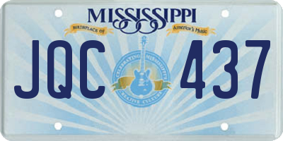 MS license plate JQC437