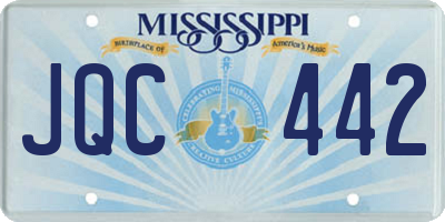 MS license plate JQC442
