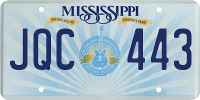 MS license plate JQC443