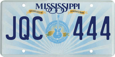 MS license plate JQC444
